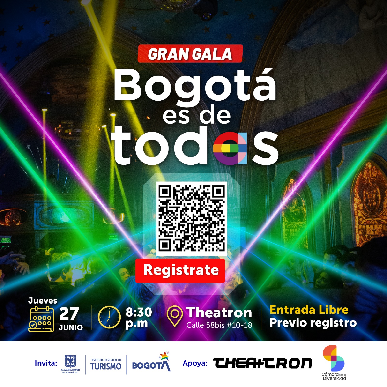 Bogotá se viste de colores para reconocer la diversidad con la gala ‘Bogotá es de Todes’