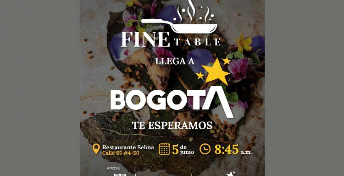 Fine Dining Table llega por primera vez a Sudamérica y Bogotá será la sede de su primera gala en el continente