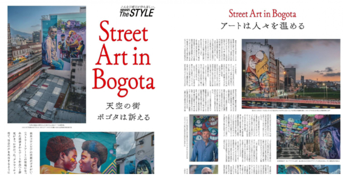 Bogotá protagonista en Japón: Nikkei The STYLE dedica tres páginas al arte urbano de la ciudad