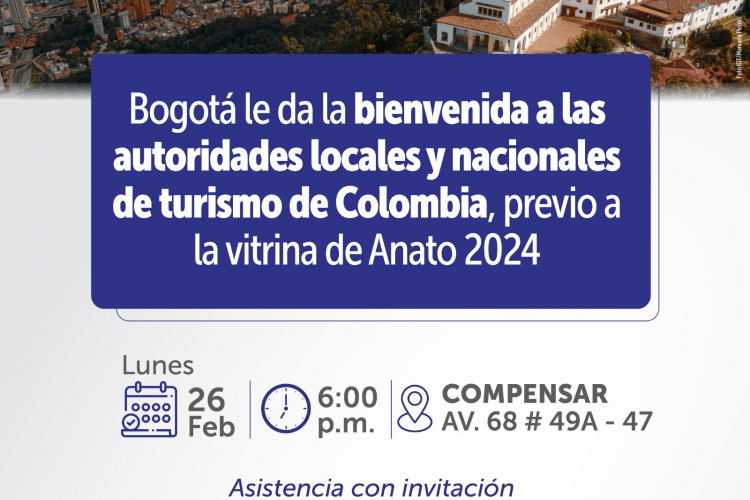 La Dirección de Turismo  de Bogotá con  la presencia del Alcalde Carlos Fernando Galán dan la bienvenida a las autoridades del sector turismo a nivel  local y regional, como antesala de la vitrina turística de ANATO
