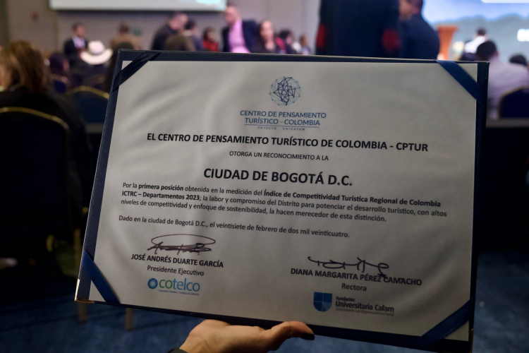 ¡Buenas noticias para Bogotá! IDT ocupó el primer lugar en el Índice de Competitividad Turística Regional de Colombia a nivel departamental y ciudades capitales